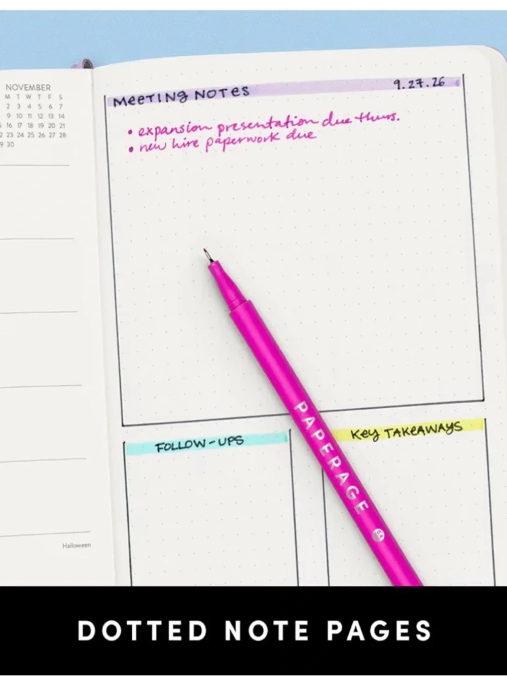 2026 Black Weekly & Monthly Planner
